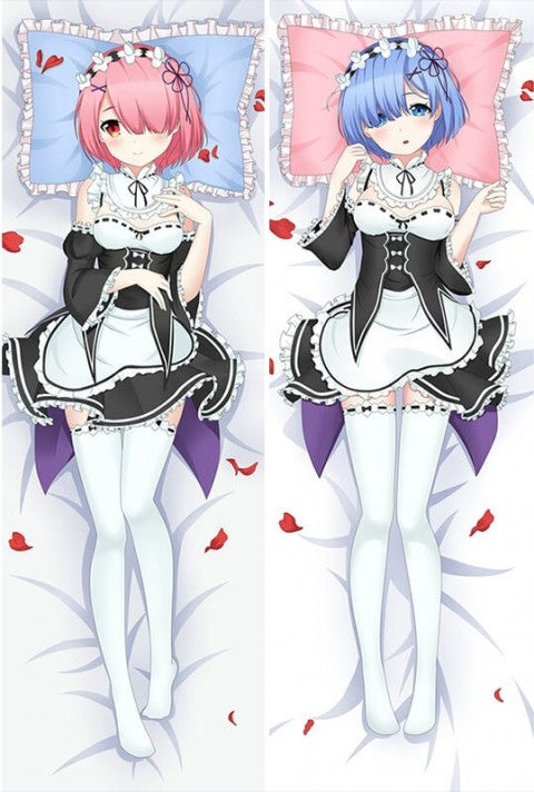 Re:Zero Rem Ram Anime Dakimakura Pillow Cover-610090 image 0