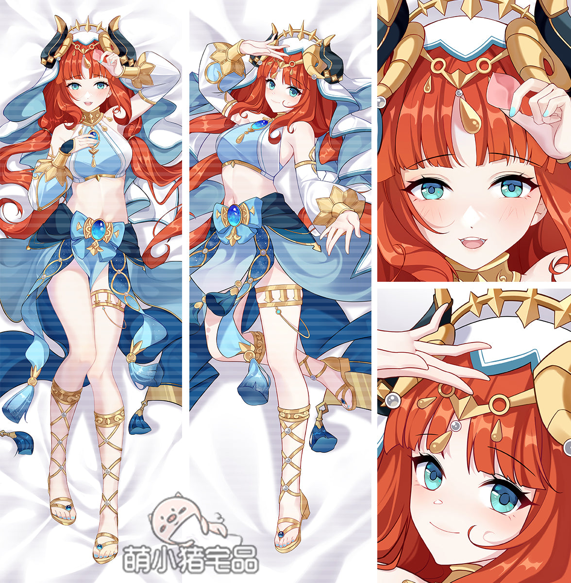 Genshin Impact Nilou Anime Dakimakura Sexy Body Pillow Cover image 0