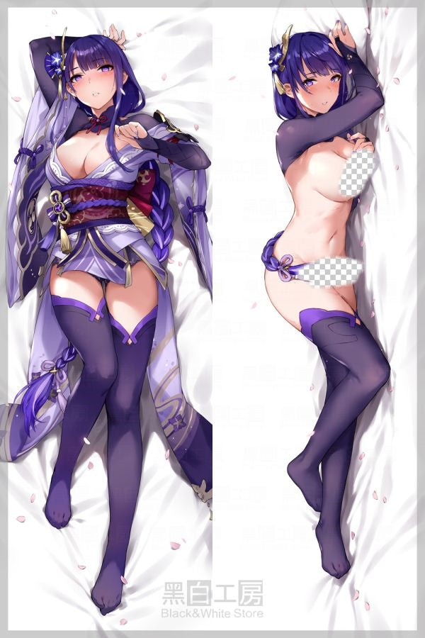 Genshin Impact Raiden Shogun Baal Anime Dakimakura Sexy Body Pillow Cover image 0