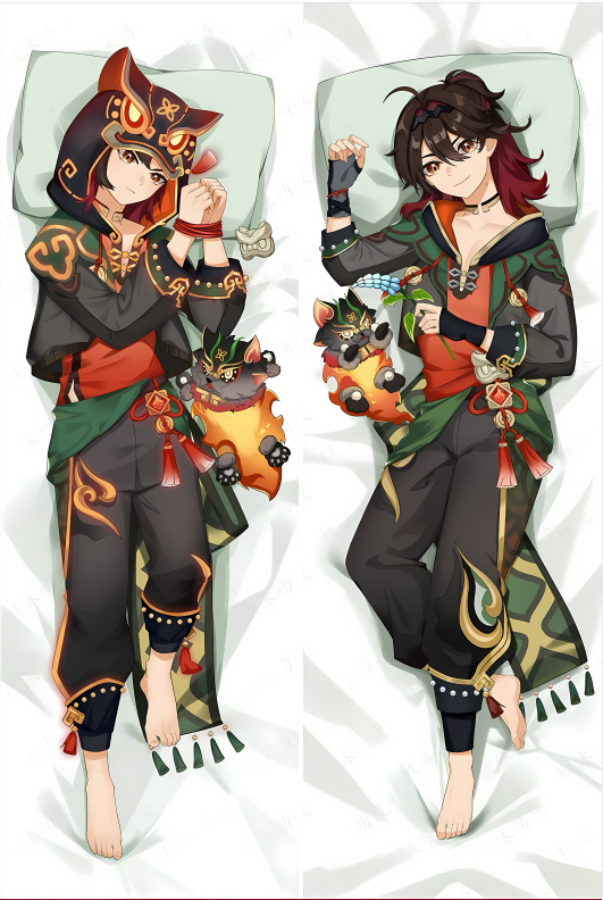 Genshin Impact Gaming Anime Dakimakura Body Pillow Cover image 0