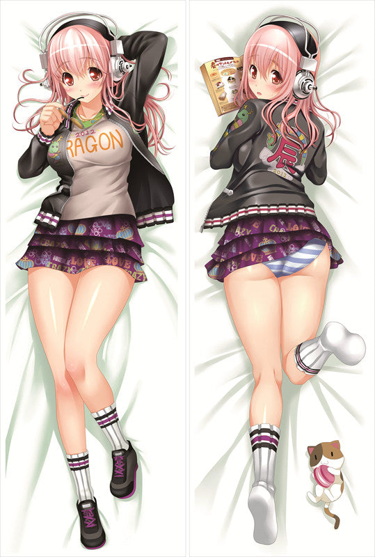 Super Sonico Anime Dakimakura Body Pillow Cover image 0