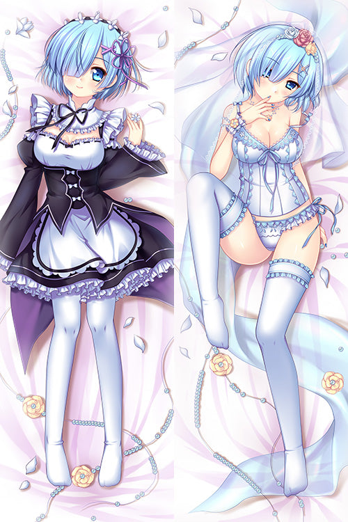 Re:Zero Rem Anime Dakimakura Japanese Pillow Cover image 0