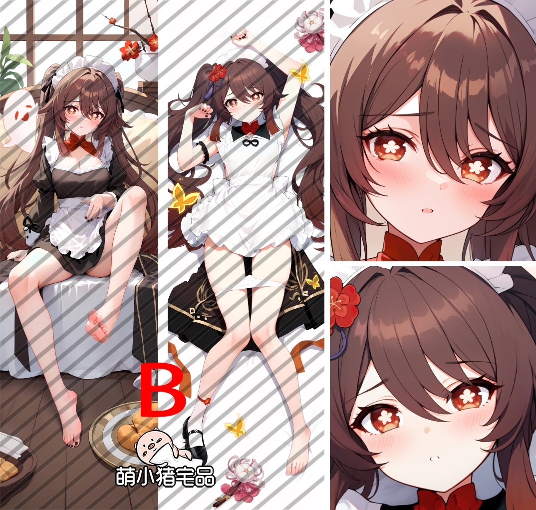 Genshin Impact Hu Tao Anime Dakimakura Pillow Cover image 0
