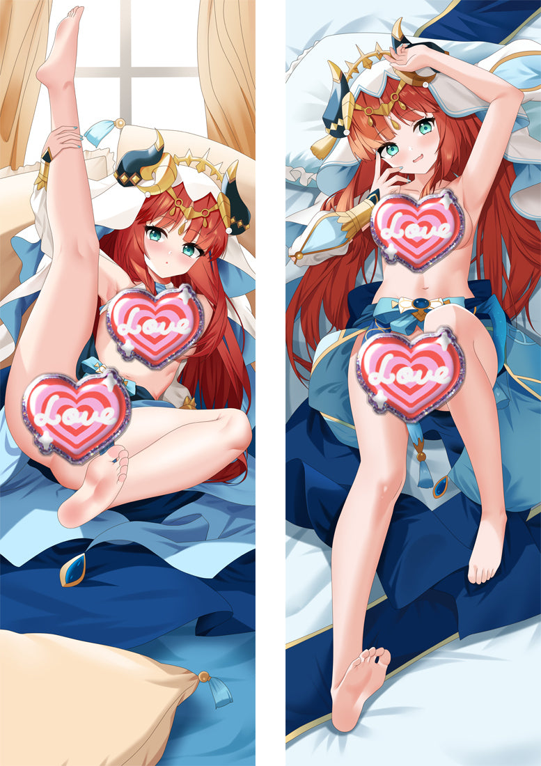 Nilou Genshin Impact with Double Sides Zipper to make love Anime Dakimakura Pillow Case image 0