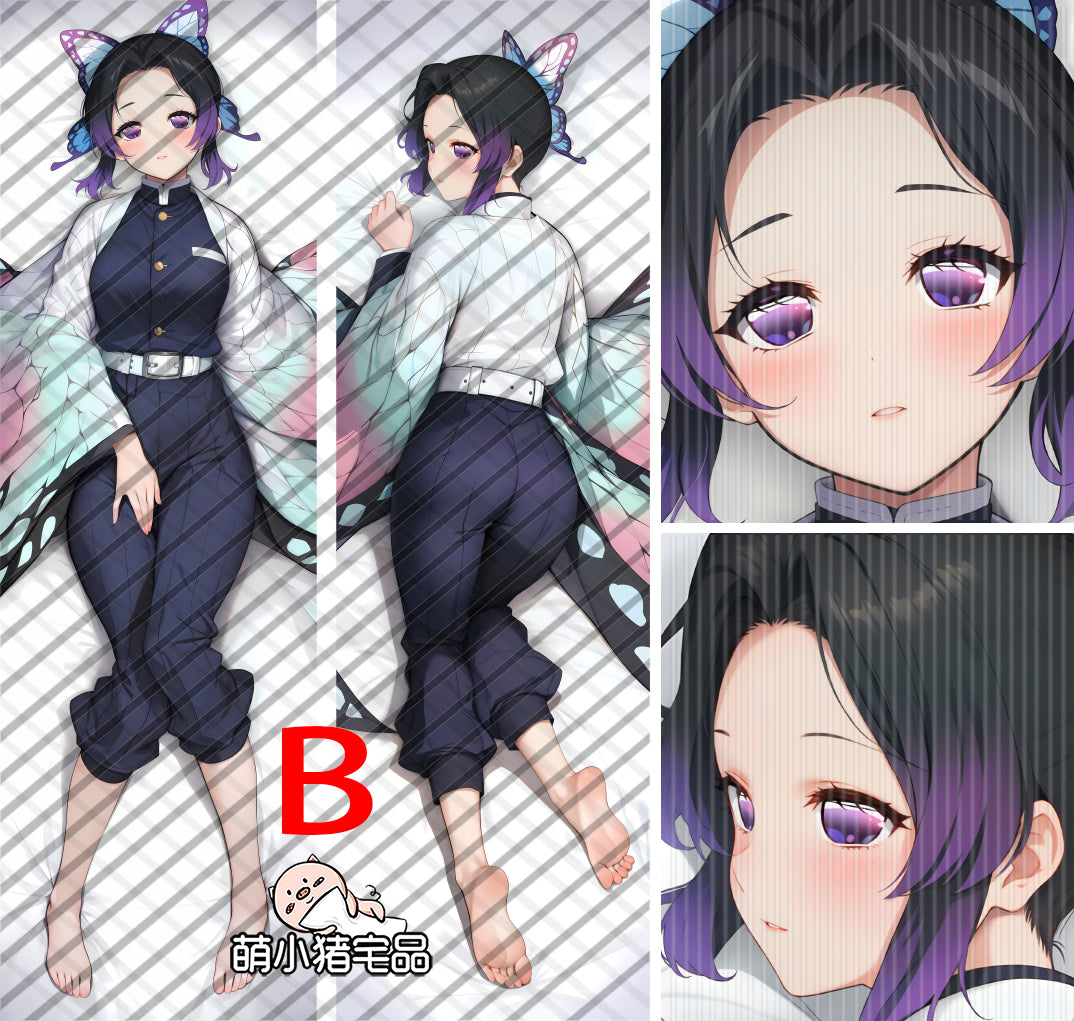 Demon Slayer: Kimetsu no Yaiba Kochou Shinobu Anime Dakimakura Girl Pillow Cover image 0