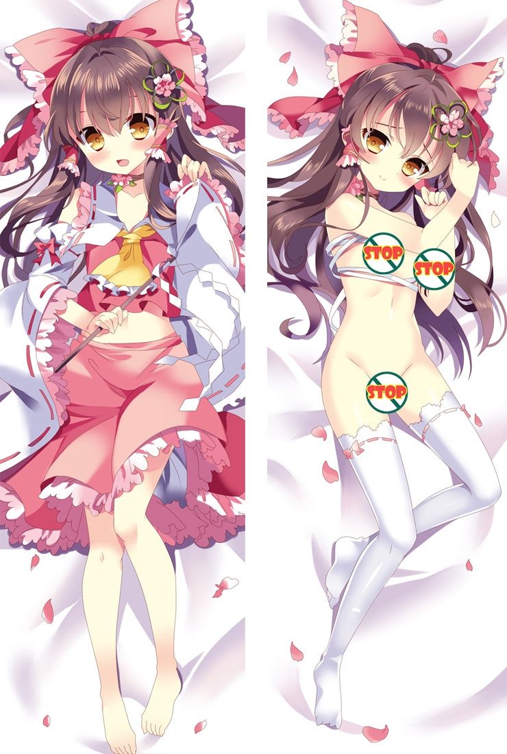 TouHou Project Hakurei Reimu Hentai Anime Dakimakura Pillow Case Cover image 0
