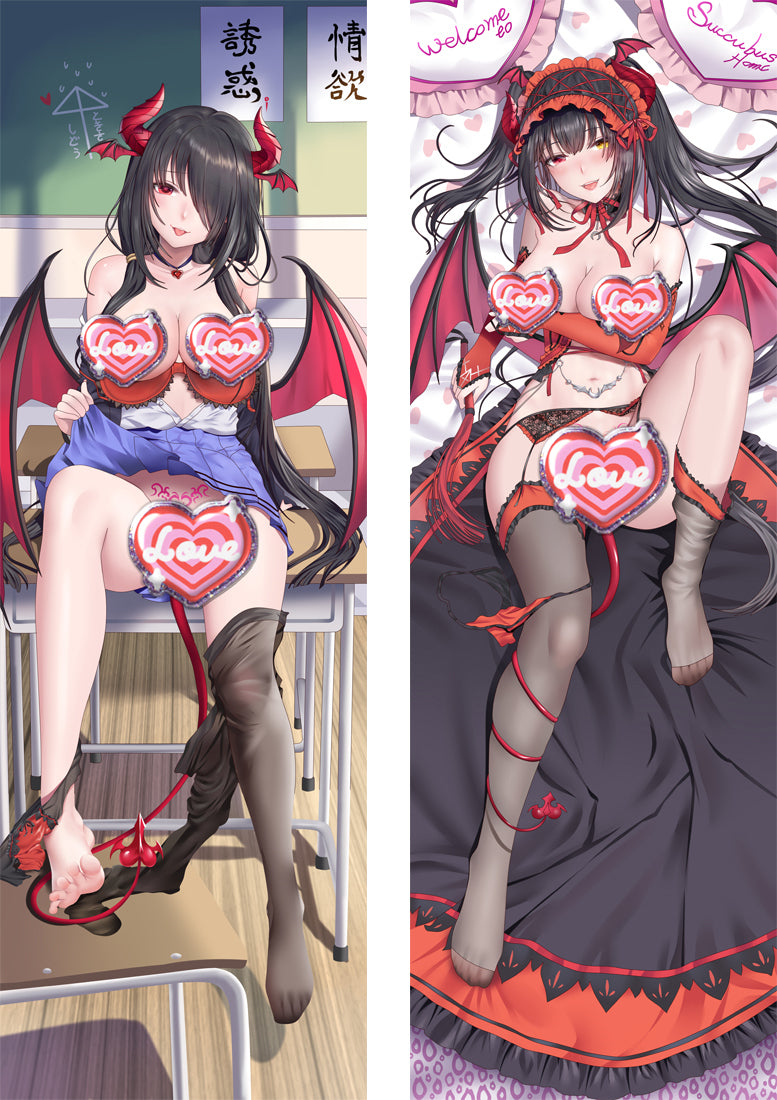 Date A Live Tokisaki Kurumi with Double Sides Zipper to make love Anime Dakimakura Pillow Case image 0