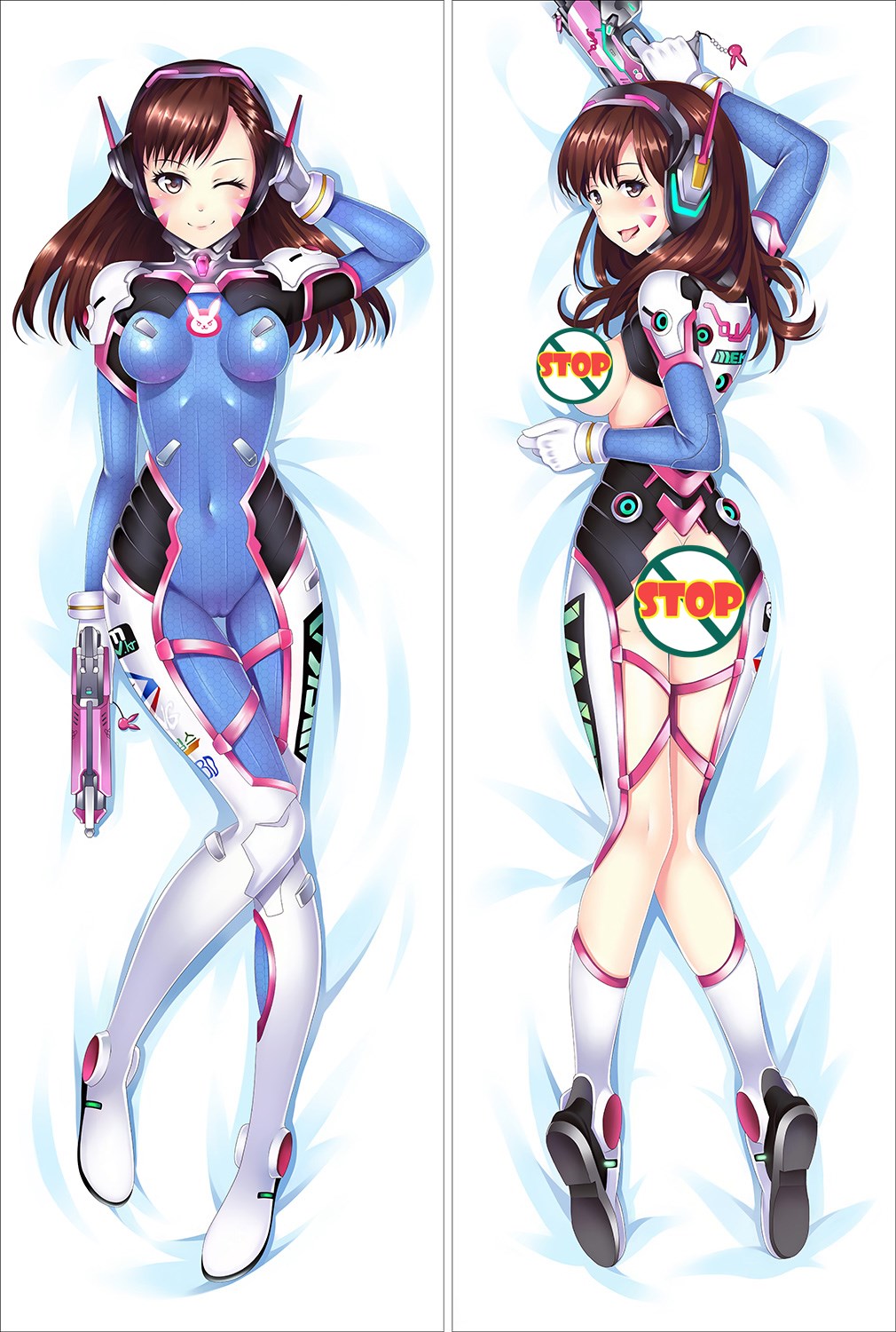 Overwatch D.Va Anime Dakimakura Pillow Cover image 0