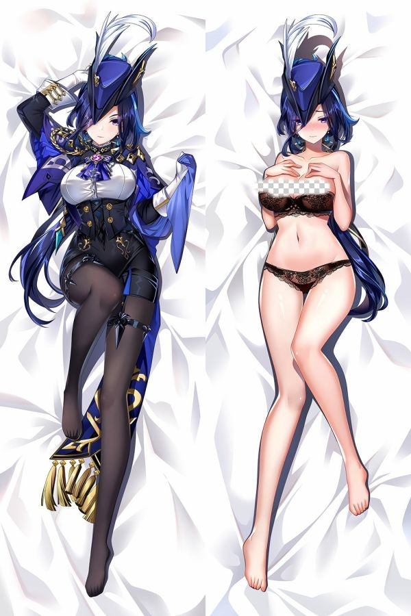Genshin Impact Clorinde Anime Dakimakura Body Pillow Cover image 0