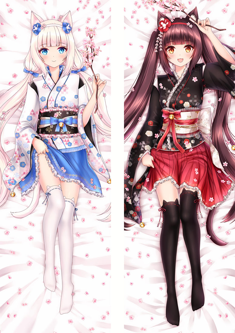 Nekopara Chocola&Vanilla Anime Dakimakura Body Pillow Cover image 0