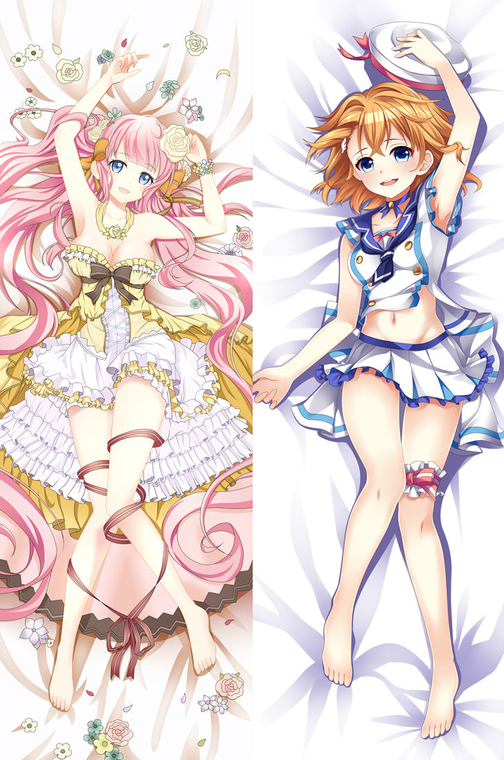White Cat Project Lily Fam And Seagull Anime Dakimakura Pillow Cover image 0