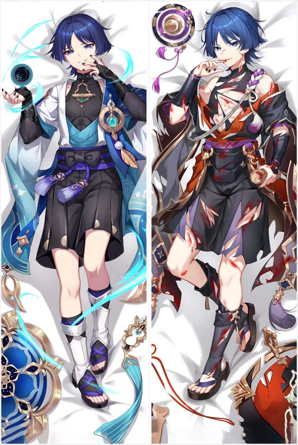 Genshin Impact Wanderer Balladeer Anime Dakimakura Body Pillow Cover image 0