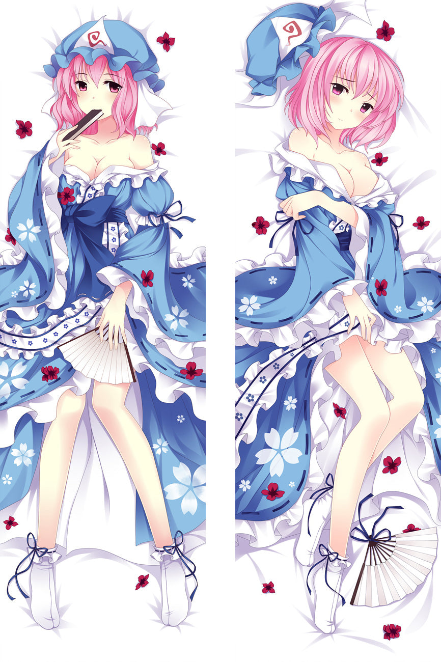 Touhou Project Yuyuko Saigyouji Anime Dakimakura Pillow Case image 0