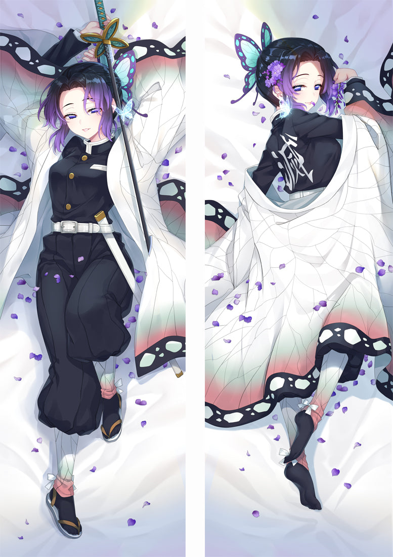 Demon Slayer: Kimetsu no Yaiba Kochou Shinobu Anime Dakimakura Pillow Cover image 0