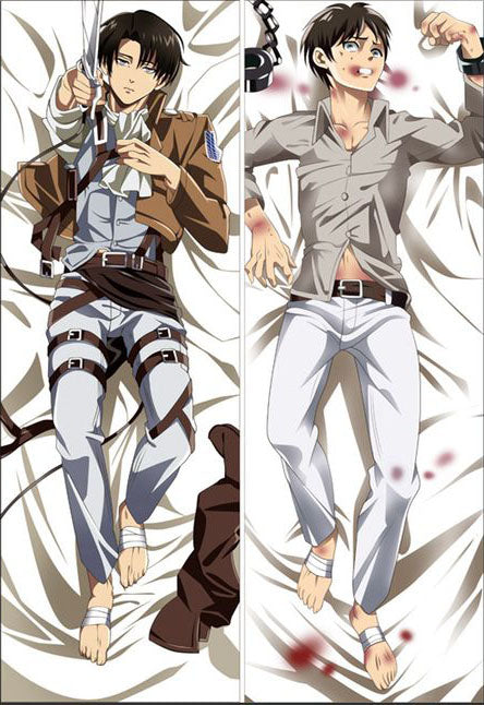 Attack on Titan Levi Rivaille Anime Dakimakura Body Pillow Cover image 0