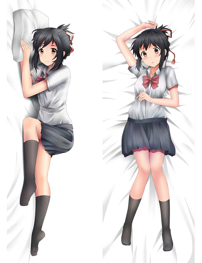 Your Name Miyamizu Mitsuha Anime Dakimakura Pillow Cover image 0
