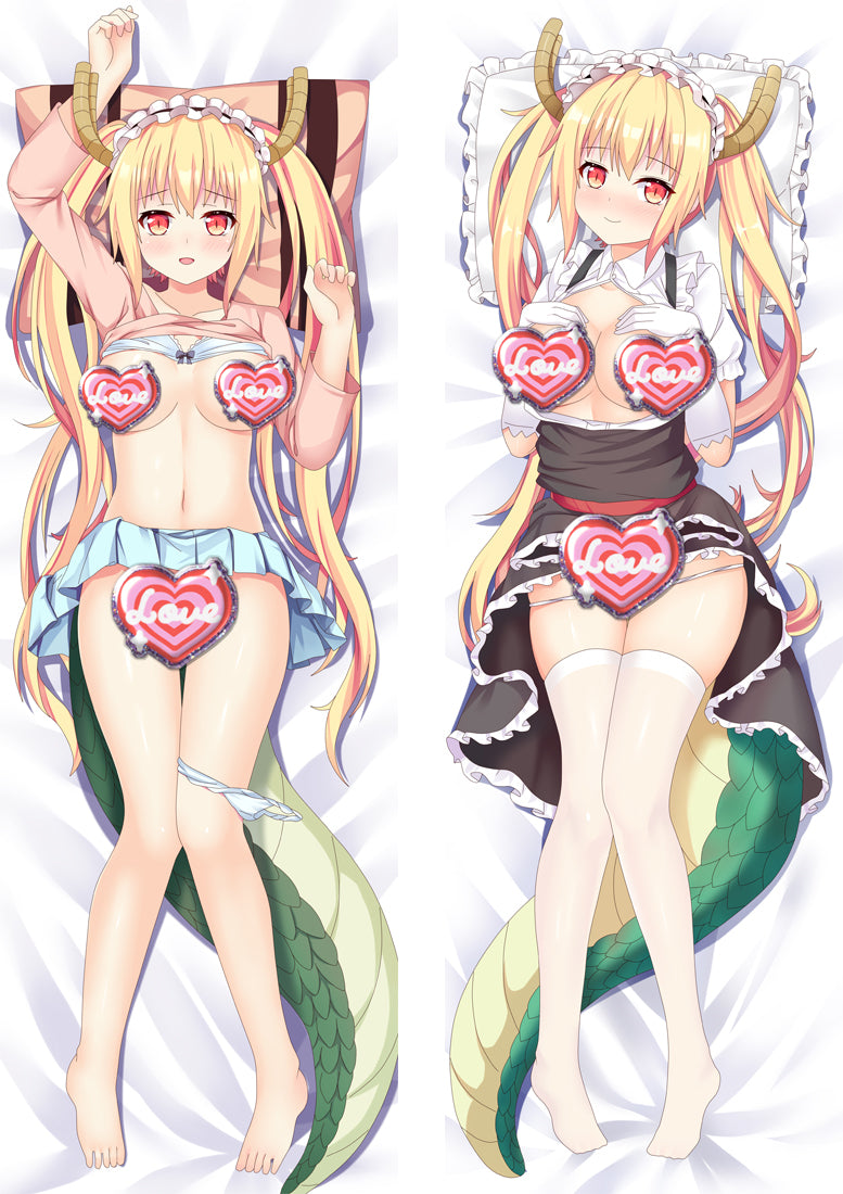 Miss Kobayashis Dragon Maid Tohru with Double Sides Zipper to make love Anime Dakimakura Pillow Case image 0