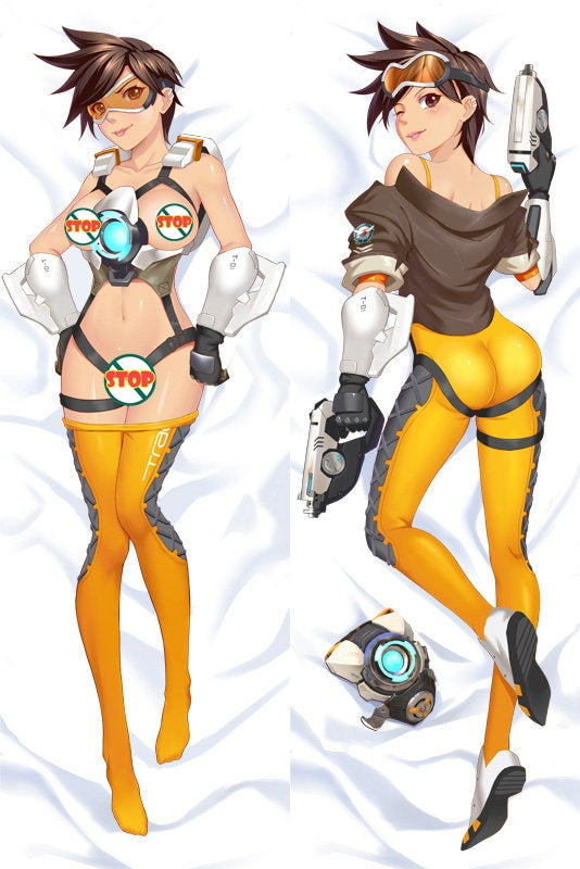 Overwatch Tracer Anime Dakimakura Japanese Pillow Cover66079 image 0