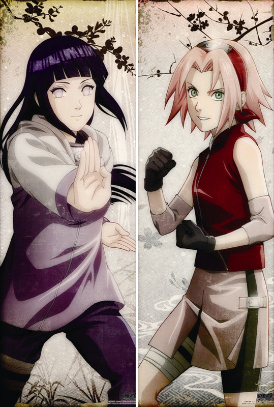 NARUTO Sakura Haruno + Hinata Hyuga Anime Dakimakura Japanese Pillow Cover image 0