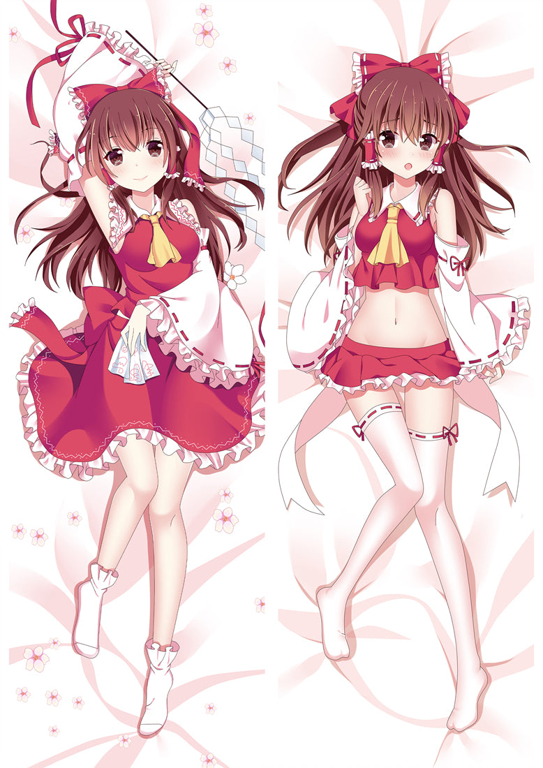 TouHou Project Hakurei Reimu Anime Dakimakura Pillow Cover image 0