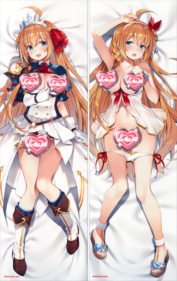 Pecoline Princess Connect! Re:Dive with Double Sides Zipper to make love Anime Dakimakura Pillow Case image 0