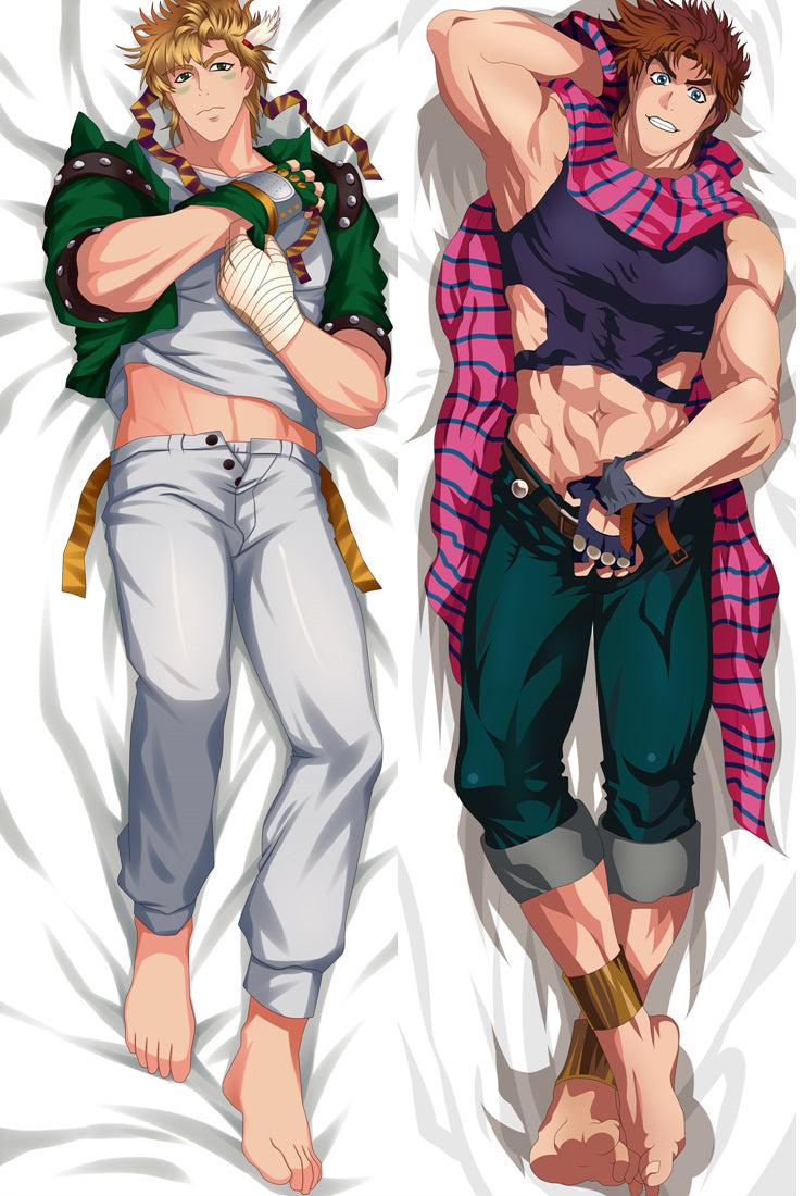 JoJo's Bizarre Adventure Joseph Joestar Caesar Anthonio Zeppeli Anime Dakimakura Pillow Cover image 0