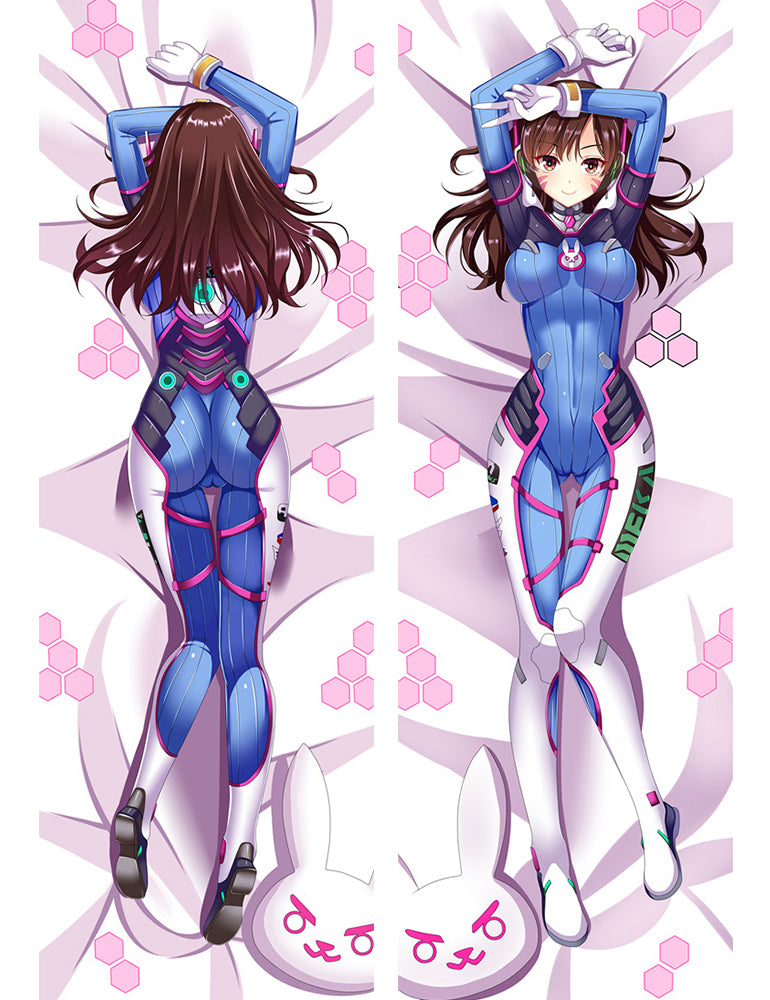 Overwatch D.Va Anime Dakimakura Pillow Cover image 0
