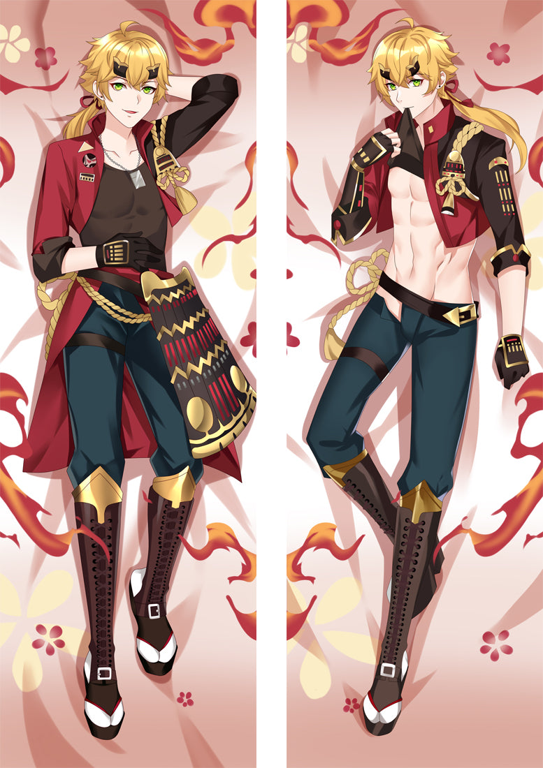 Genshin Impact THOMA Anime Dakimakura Body Pillow Cover image 0