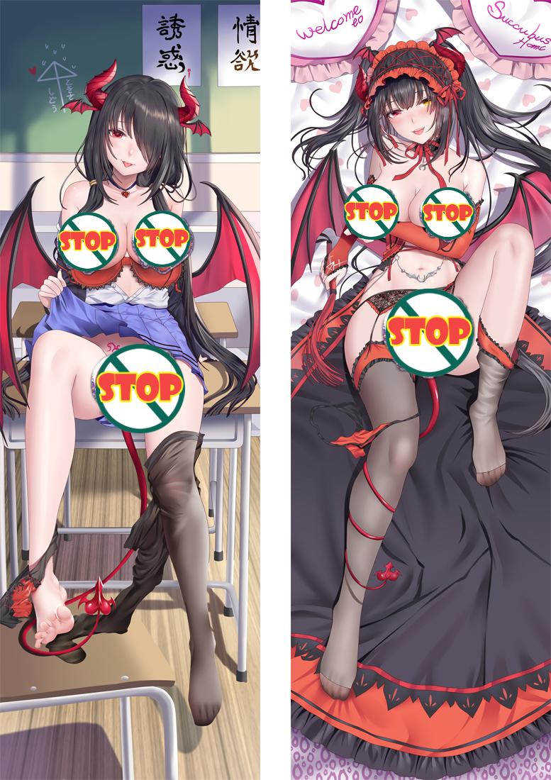 Date A Live Tokisaki Kurumi Anime Naked Dakimakura Sexy Body Pillow Cover image 0