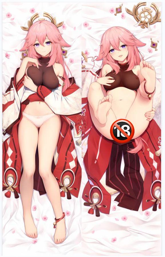 Genshin Impact Yae Miko Anime Dakimakura Girl Body Pillow Cover image 0