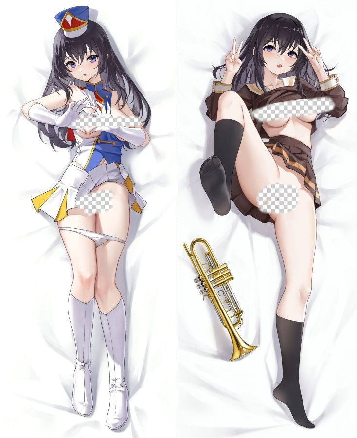 Sound! Euphonium Reina Kousaka with Double Sides Zipper to make love Anime Dakimakura Pillow Case image 0