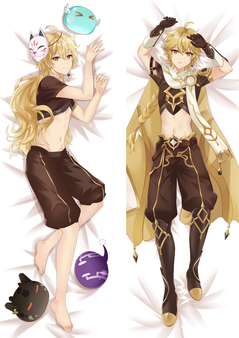 Genshin Impact Aether Anime Dakimakura Pillow Cover image 0