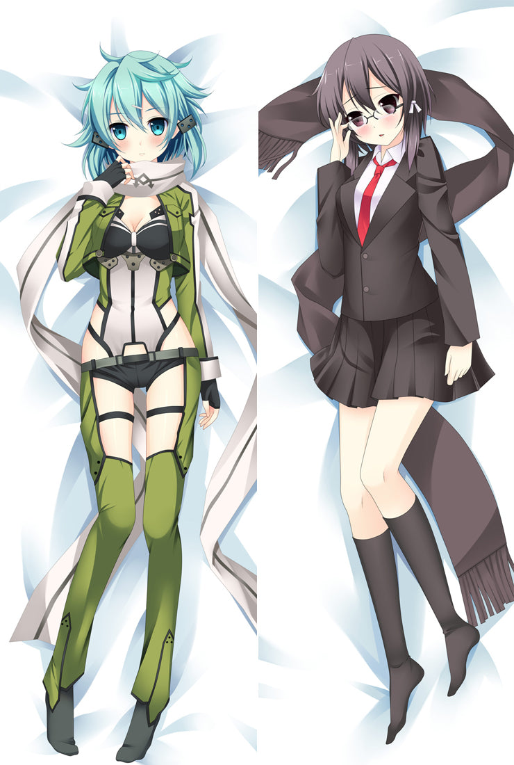Sword Art Online II Sinon Anime Dakimakura Hugging Body Pillow Cover Case image 0
