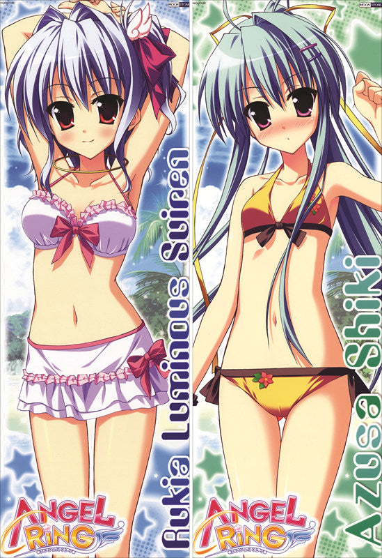 Angel Ringï½Azusa Shiki + Rukia Luminous Suiren Anime Dakimakura Japanese Pillow Cover image 0