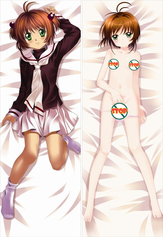 Cardcaptor Sakura Sakura Kinomoto with Double Sides Zipper to make love Anime Dakimakura Pillow Case image 0