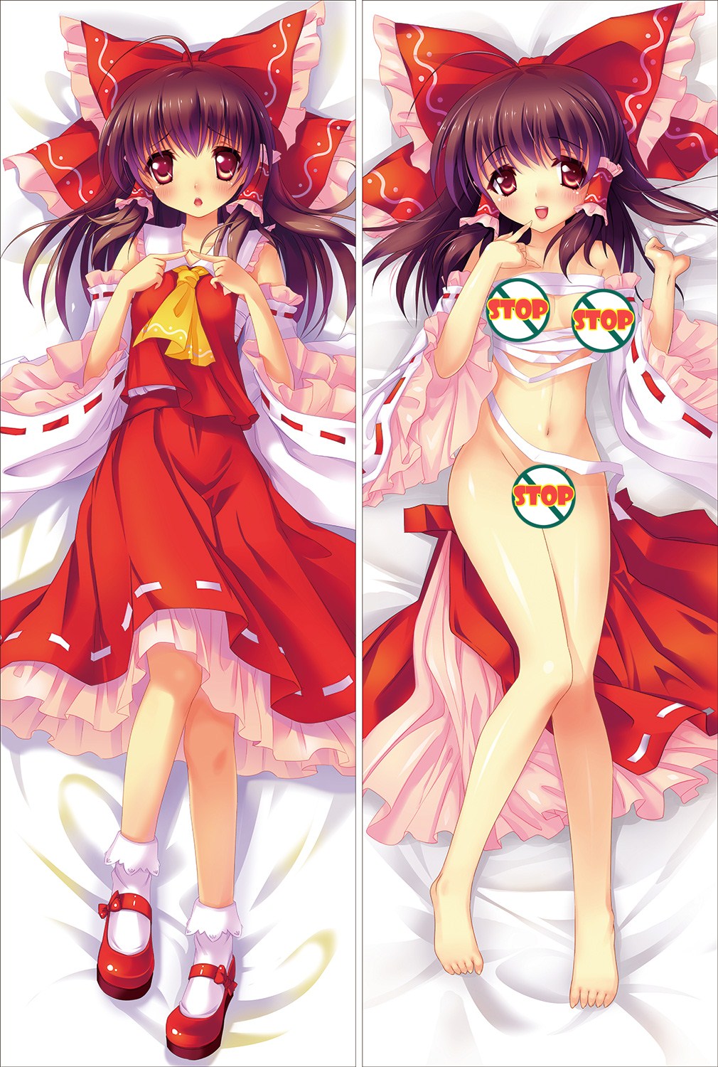 TouHou Project Hakurei Reimu Anime Dakimakura Pillow Cover image 0