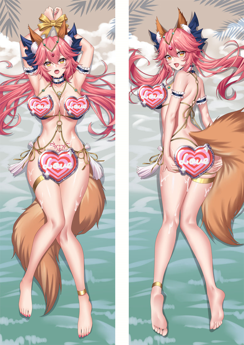 Tamamo no Mae Fate/Extra with Double Sides Zipper to make love Anime Dakimakura Pillow Case image 0