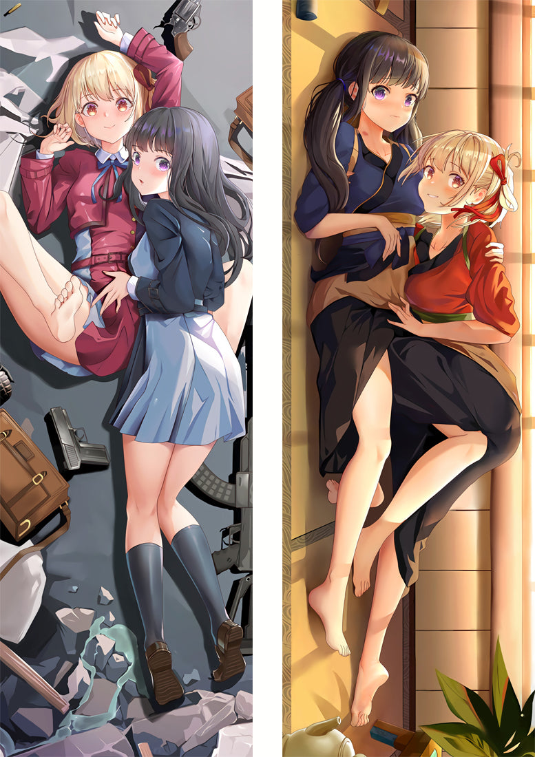 Nishikigi Chisato & Inoue Takina Lycoris Recoil Anime Dakimakura Body Pillow Cover image 0