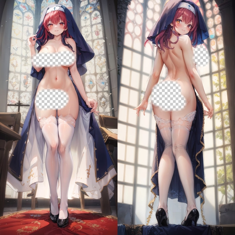 Virtual YouTuber Houshou Marine Anime Dakimakura Naked Body Pillow Cover image 0