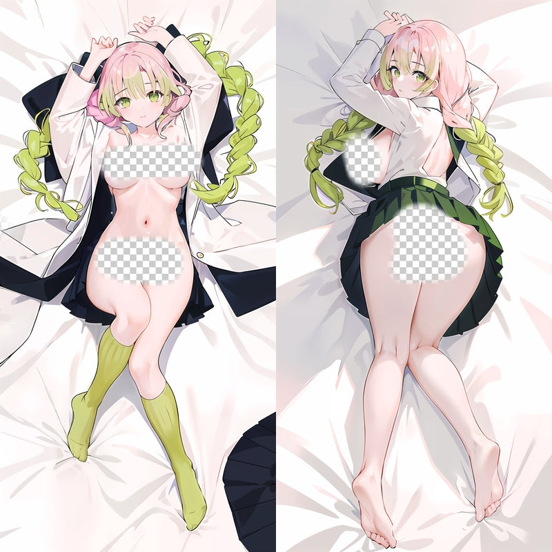 Demon Slayer: Kimetsu no Yaiba Kanroji Mitsuri Anime Dakimakura Body Pillow Cover image 0