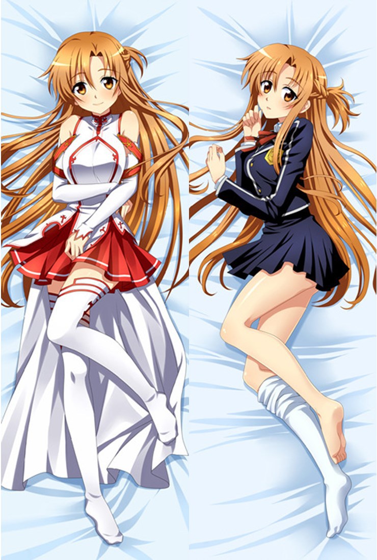 Sword Art Online Asuna Anime Dakimakura Japanese Pillow Cover image 0