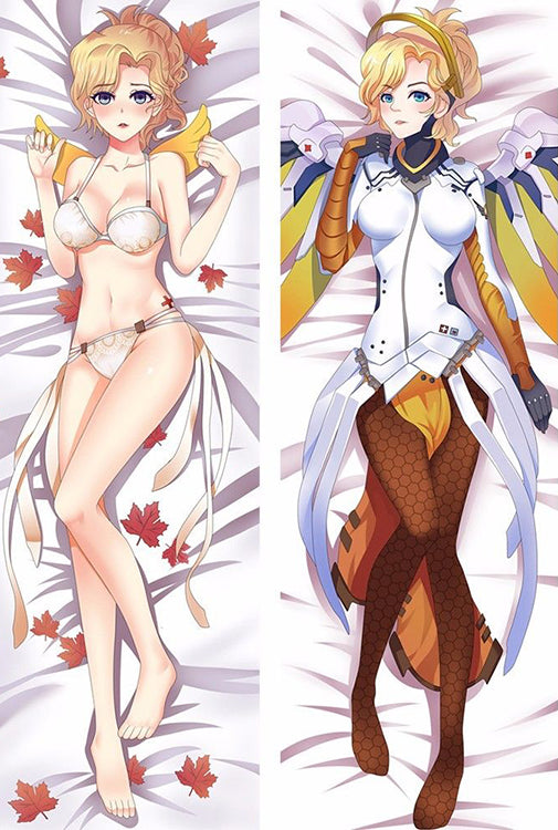 Overwatch Mercy Anime Dakimakura Body Pillow Cover image 0
