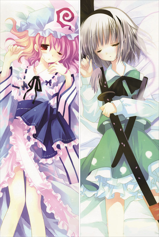TouHou Project Saigyouji Yuyuko + Youmu Konpaku Anime Dakimakura Body Pillow Cover image 0