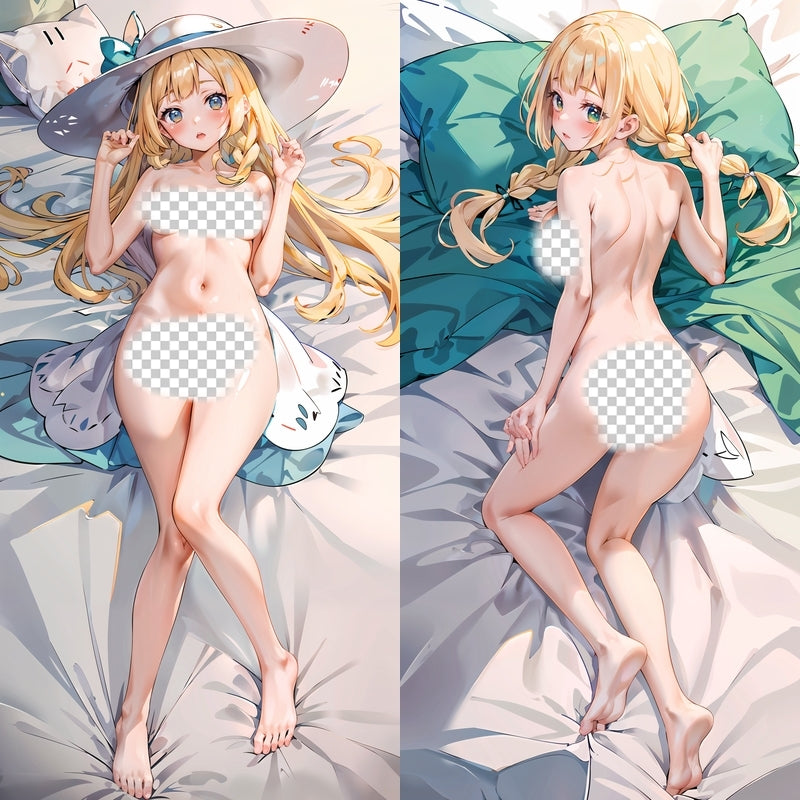 Pokémon Lillie Anime Dakimakura Body Pillow Cover image 0