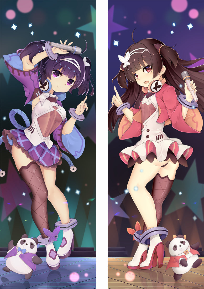 Azur Lane Ping Hai&Ning Hai Anime Dakimakura Pillow Cover image 0