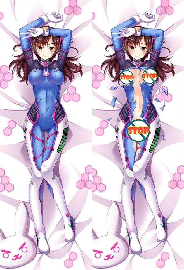 Overwatch D.Va Anime Dakimakura Pillow Case image 0