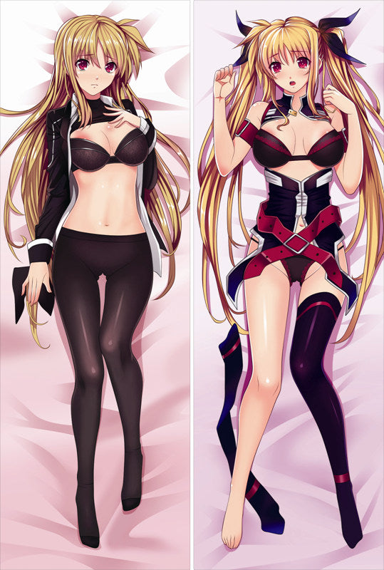 Magical Girl Lyrical Nanoha Fate Testarossa Anime Dakimakura Pillow Cover image 0