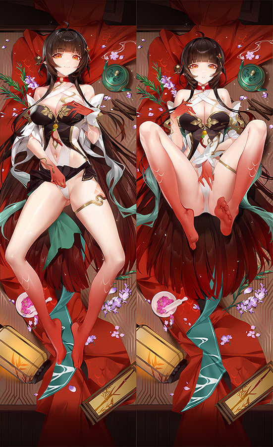 Honkai: Star Rail Lingsha Anime Dakimakura Body Pillow Cover image 0