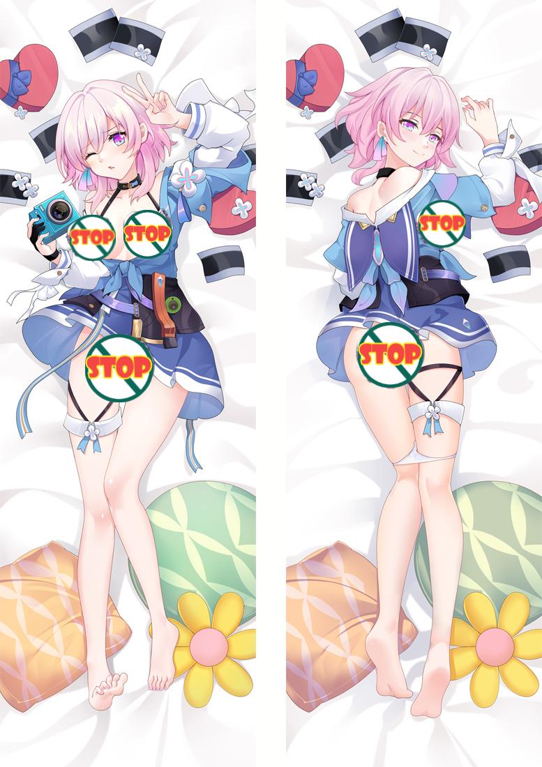 Honkai Star Rail March 7th Anime Hugging Dakimakura Pillow Cover image 0