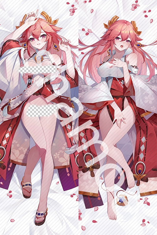 Genshin Impact Yae Miko Anime Dakimakura Pillow Cover image 0